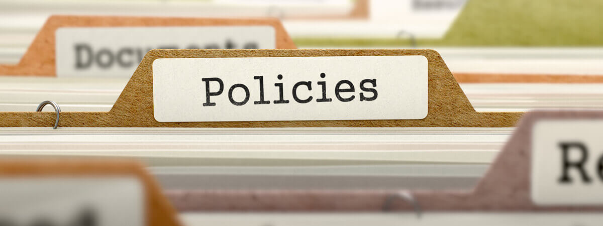 Filed documents with Policies tab